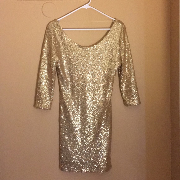Never been worn gold dress! - Picture 1 of 1